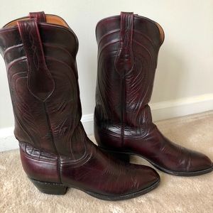 Lucchese Clint Boot in Black Cherry